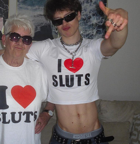 I Love Sluts NYC crop top