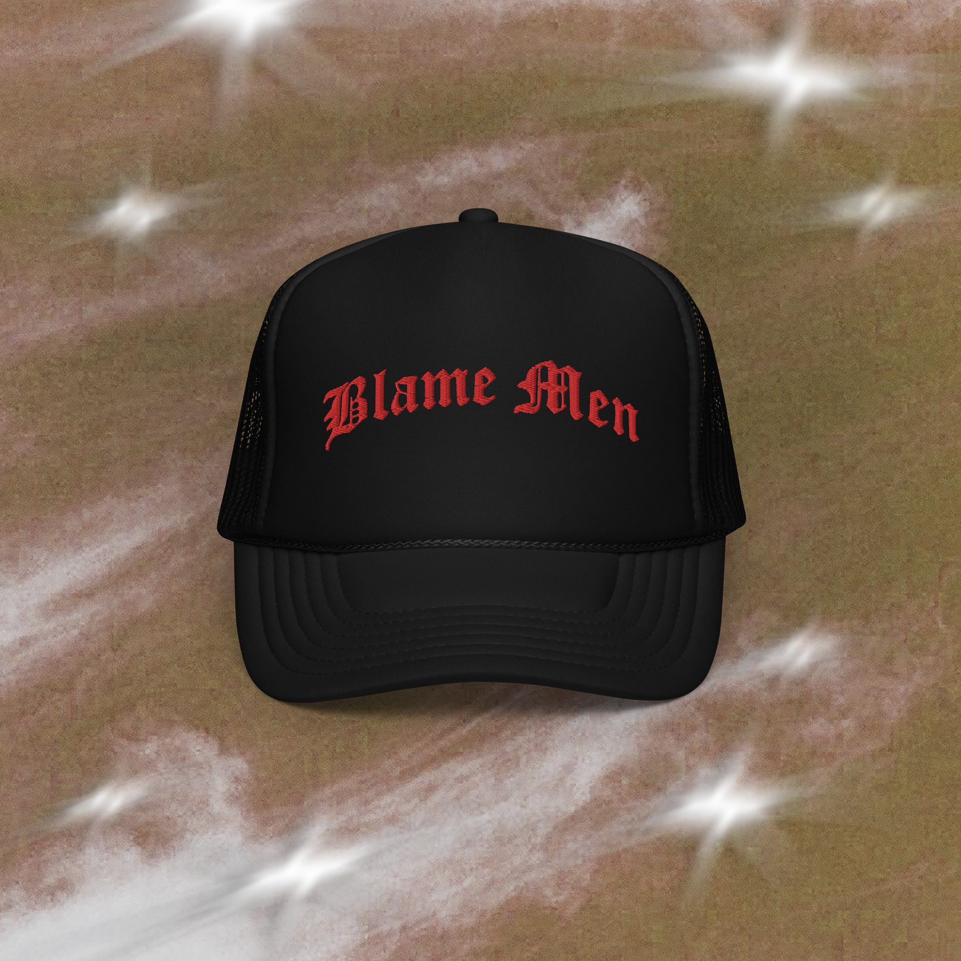 Blame Men trucker hat